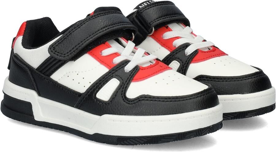 Nelson Kids sneakers zwart wit rood Jongens Imitatieleer Meerkleurig 28 - Foto 4
