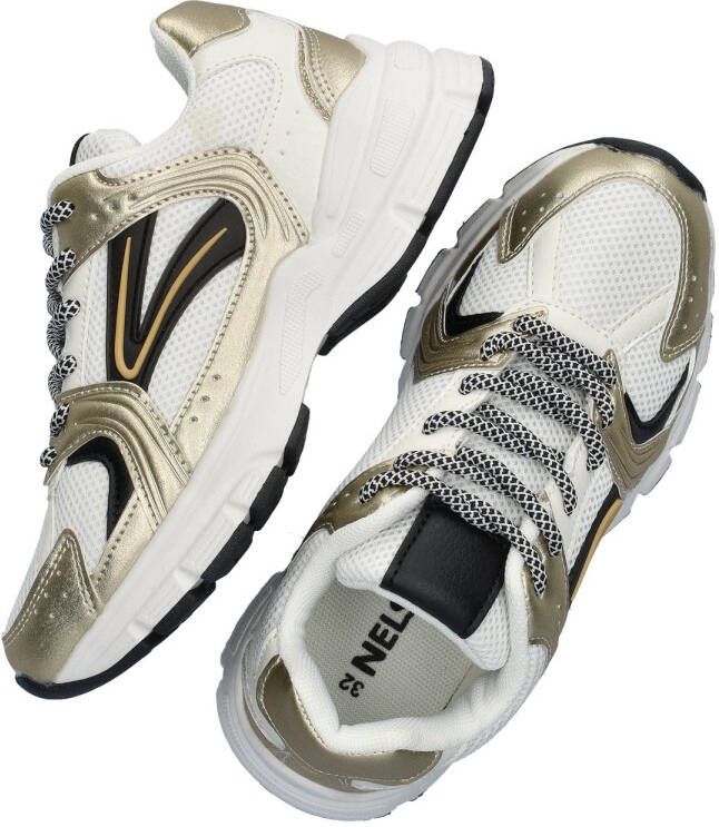 Nelson Kids chunky sneakers wit goud Meisjes Nylon Meerkleurig 38 - Foto 3