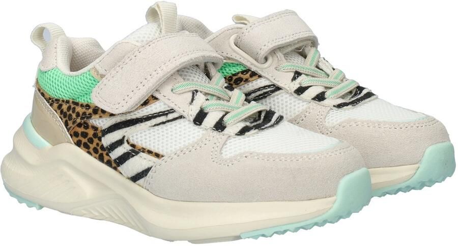 Nelson Kids chunky sneakers beige groen Meisjes Imitatieleer Meerkleurig 27 - Foto 3