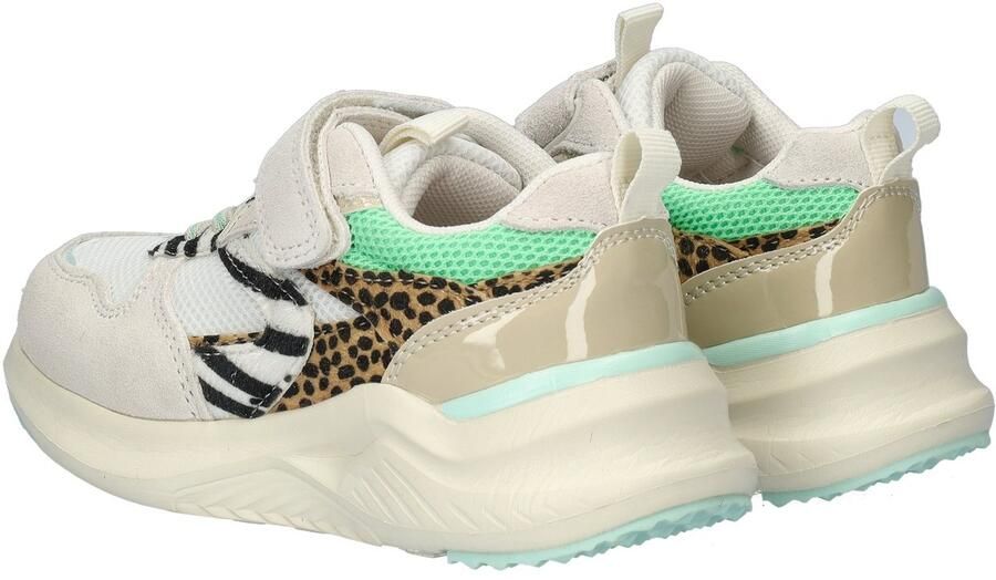 Nelson Kids chunky sneakers beige groen Meisjes Imitatieleer Meerkleurig 27 - Foto 2