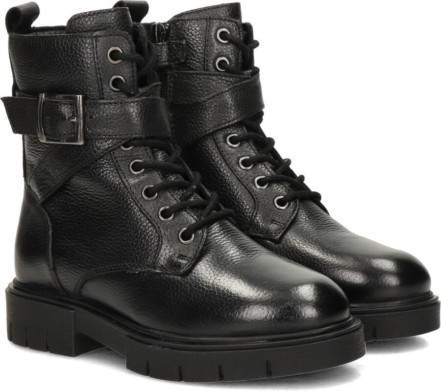 Nelson Kids leren veterboots zwart Meisjes Leer Effen 36 - Foto 4