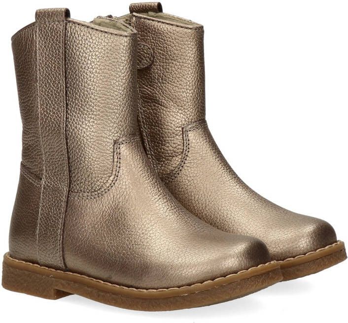 Nelson Kids leren enkellaarzen goud metallic Meisjes Leer 26 - Foto 3
