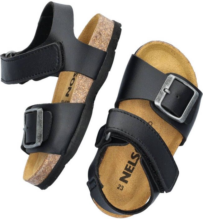 Nelson Kids sandalen zwart Jongens Imitatieleer Effen 28 - Foto 4