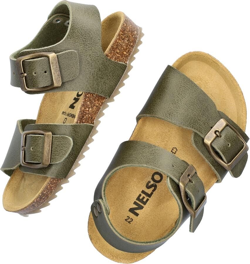 Nelson Kids sandalen kaki Groen Jongens Imitatieleer Effen 28 - Foto 6