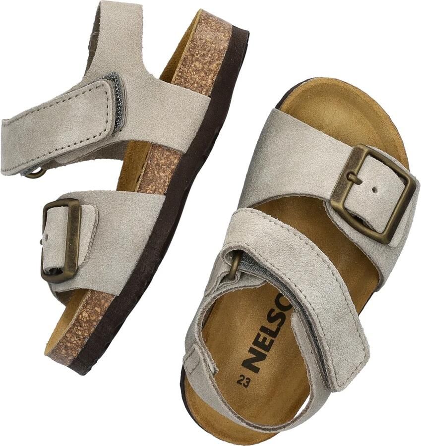 Nelson Kids suède sandalen taupe Bruin Suede Effen 24 - Foto 5