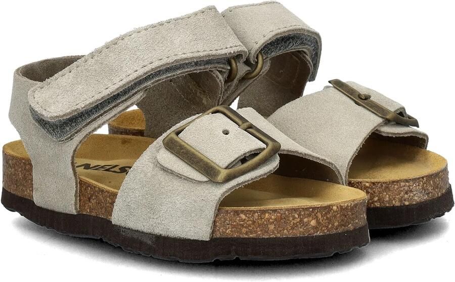 Nelson Kids suède sandalen taupe Bruin Suede Effen 24 - Foto 7