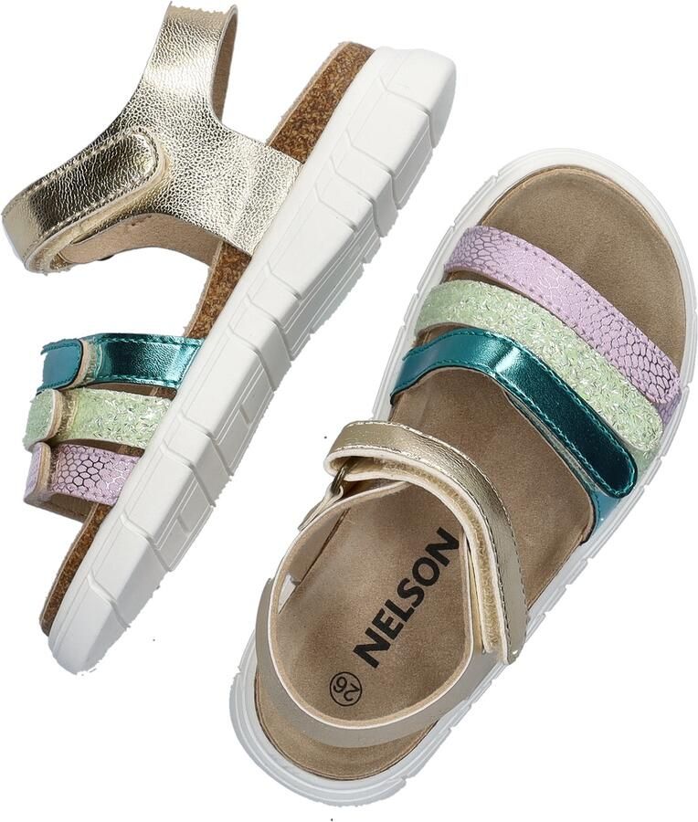 Nelson Kids sandalen goud groen lila - Foto 5