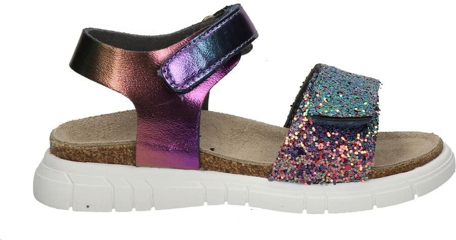 Nelson Kids leren sandalen met glitters zilver multi - Foto 2