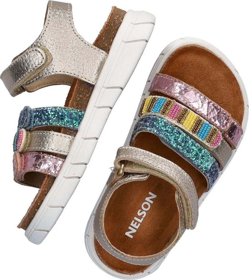 Nelson Kids sandalen goud blauw roze - Foto 5