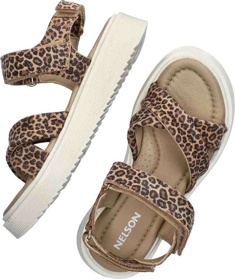 Nelson Kids sandalen met panterprint beige bruin - Foto 3