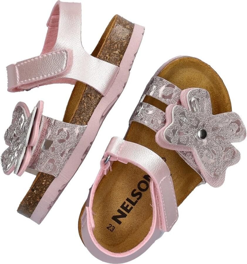 Nelson Kids imitatieleren sandalen lichtroze zilver - Foto 5