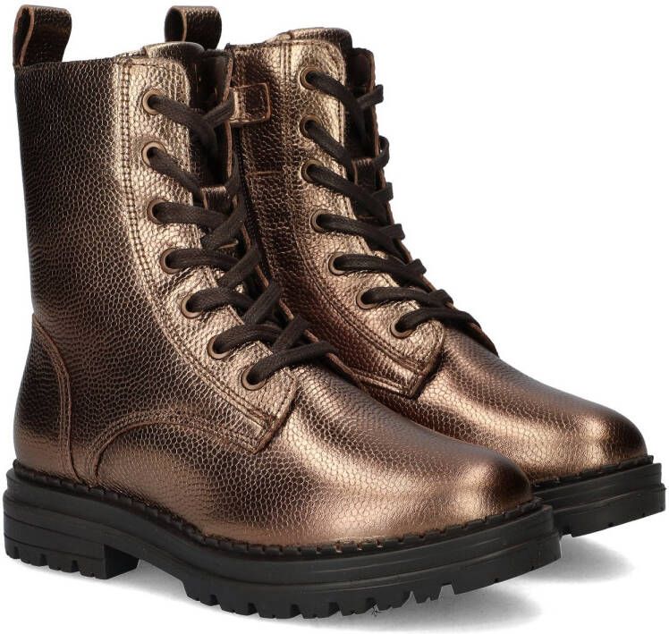 Nelson Kids leren veterboots brons - Foto 4