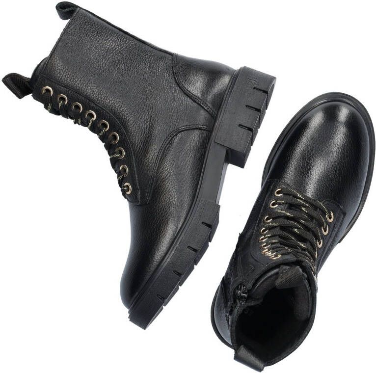 Nelson Kids leren veterboots zwart Meisjes Leer Effen 33 - Foto 3