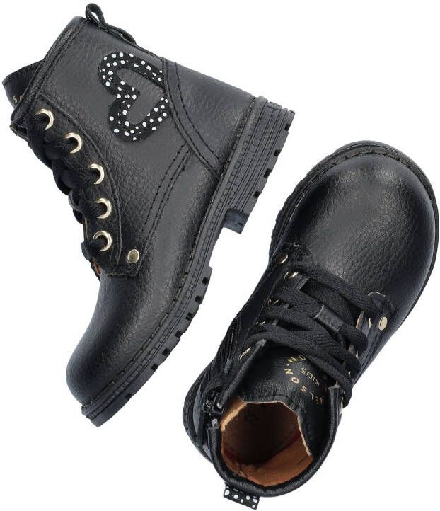 Nelson Kids leren veterboots zwart Meisjes Leer Effen 29 - Foto 4