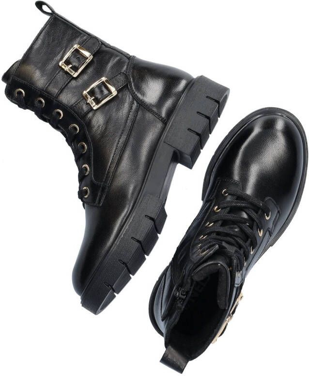 Nelson Kids leren veterboots zwart Meisjes Leer Effen 35 - Foto 3