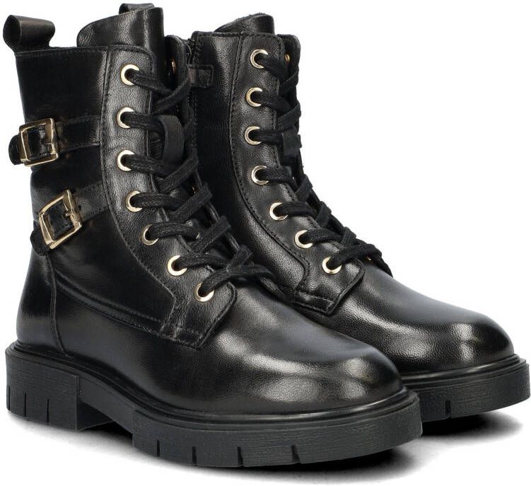 Nelson Kids leren veterboots zwart Meisjes Leer Effen 35 - Foto 5