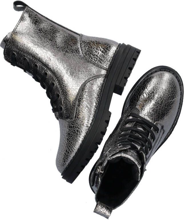 Nelson Kids leren veterboots zilver - Foto 2