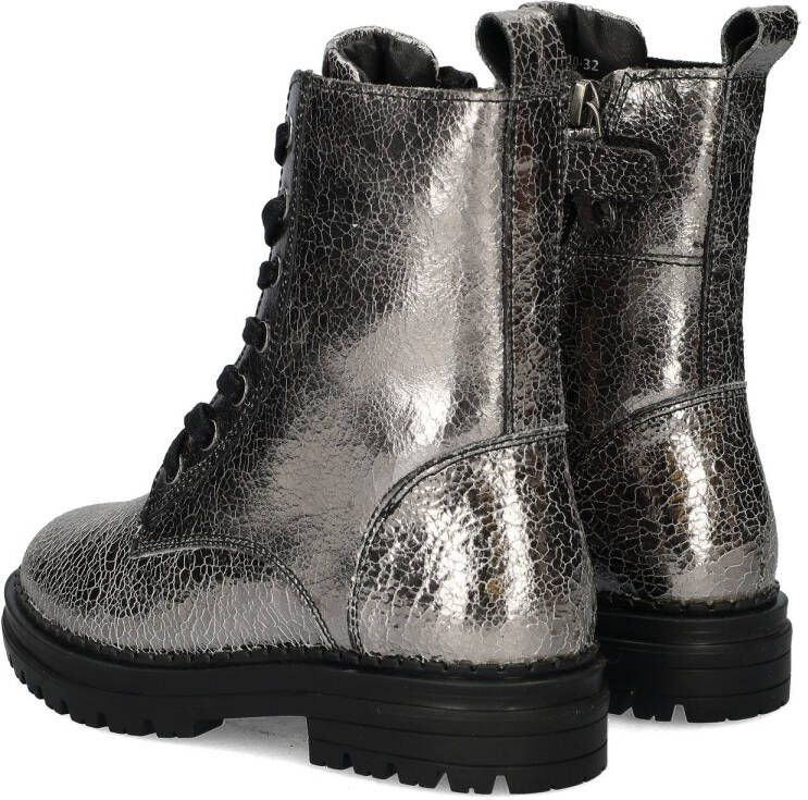 Nelson Kids leren veterboots zilver - Foto 3