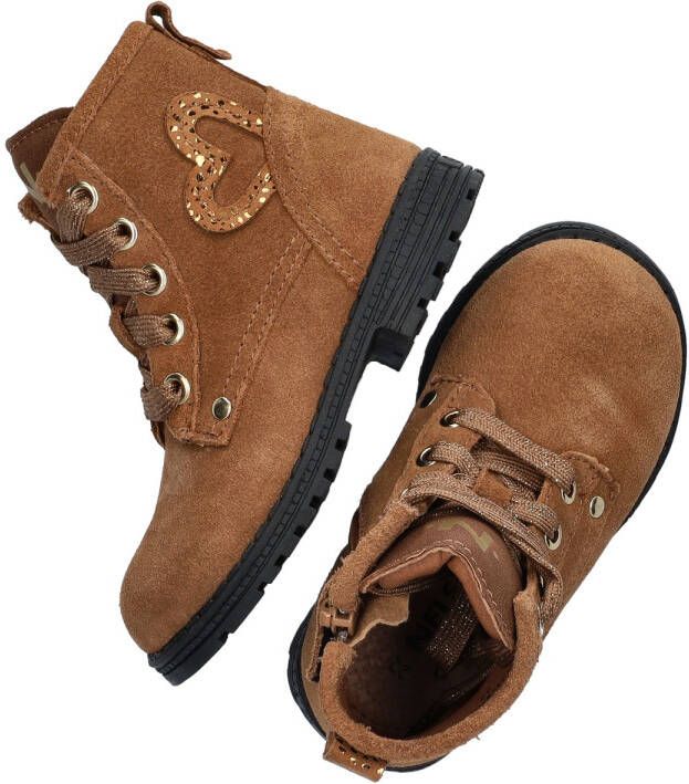 Nelson Kids suède veterboots cognac - Foto 4