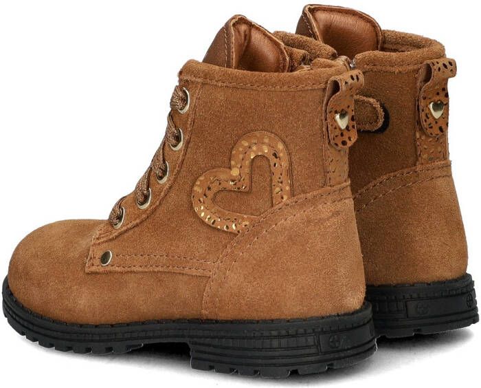 Nelson Kids suède veterboots cognac - Foto 3
