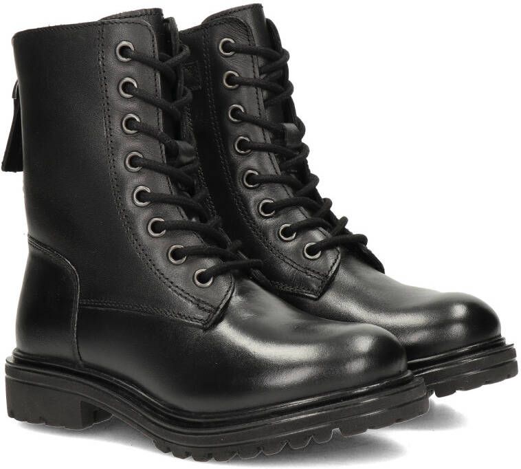 Nelson Kids leren veterboots zwart Meisjes Leer 36 - Foto 4