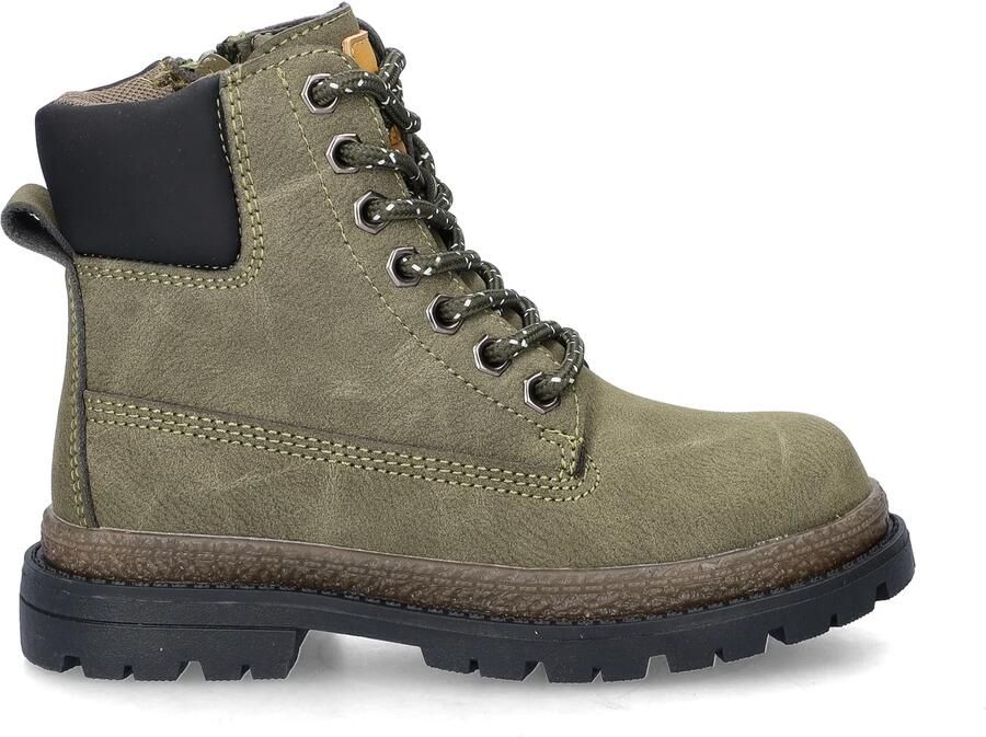 Nelson Kids enkelboots met profielzool kaki - Foto 4