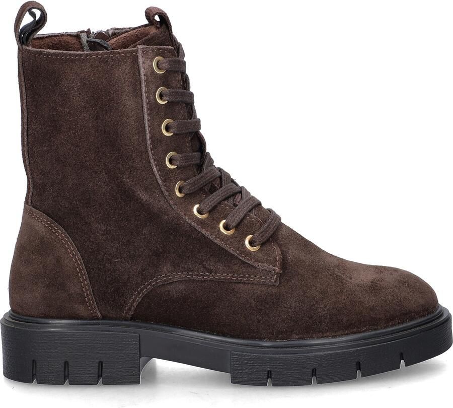 Nelson Kids suède enkelboots met profielzool bruin - Foto 6