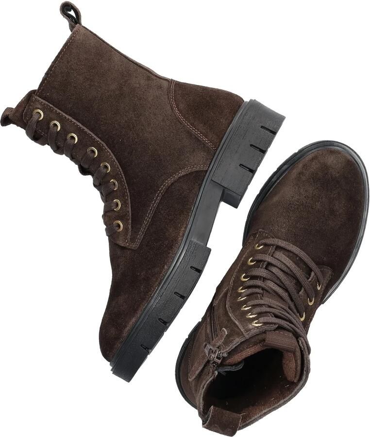Nelson Kids suède enkelboots met profielzool bruin - Foto 7