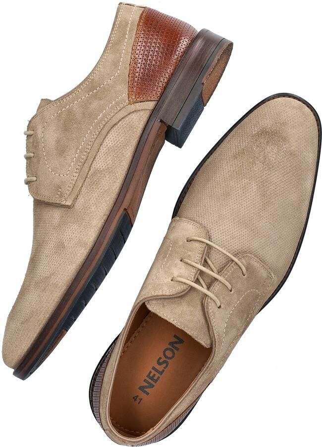Nelson suède veterschoenen beige - Foto 5