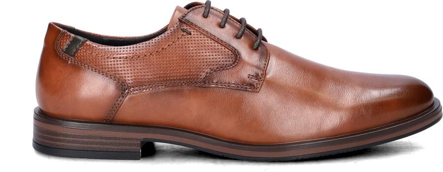 Nelson leren veterschoenen cognac - Foto 4