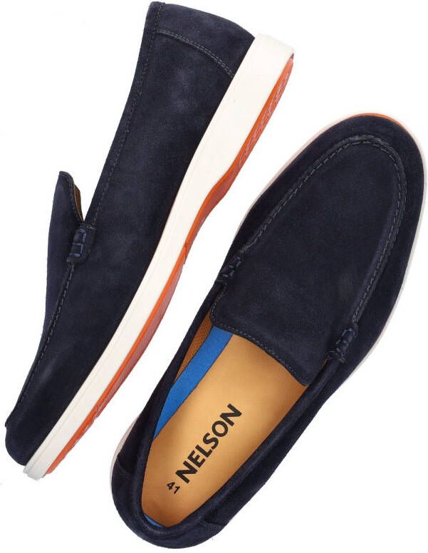 Nelson suède loafers donkerblauw