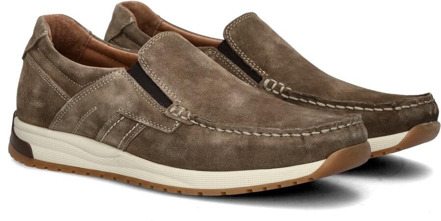 Nelson suède instappers taupe - Foto 3