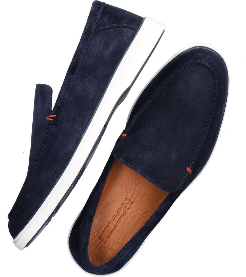 Nelson suède loafers donkerblauw - Foto 4