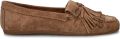 Nelson suède mocassins cognac - Bruin