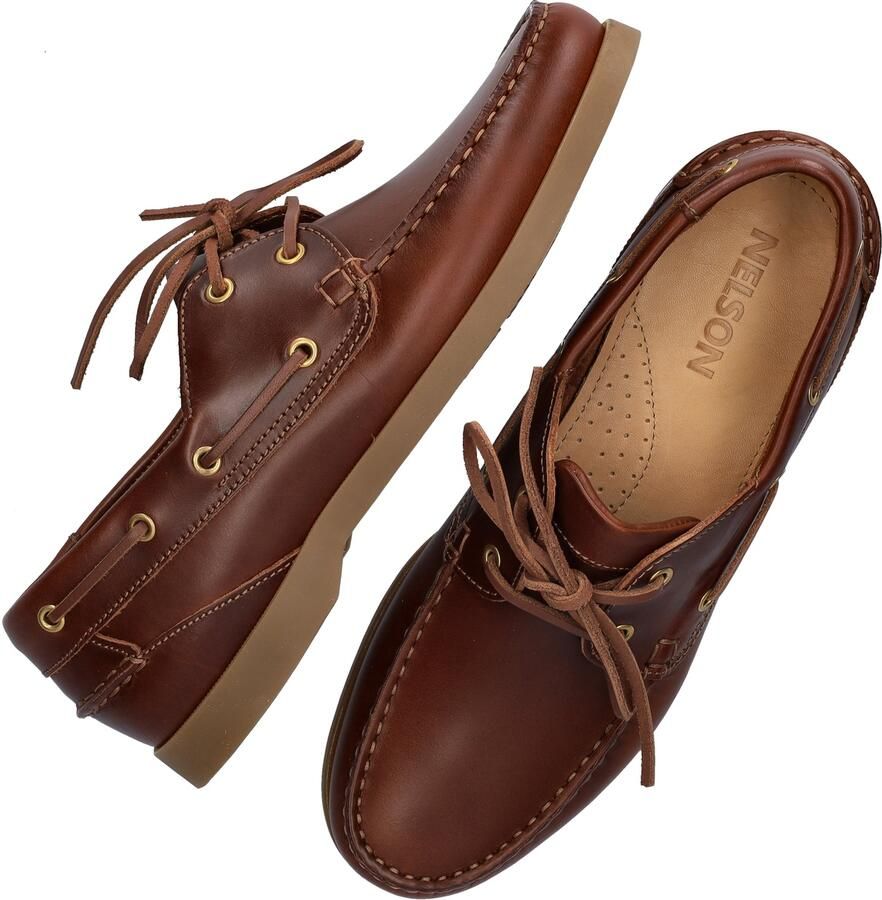 Nelson leren bootschoenen cognac - Foto 5