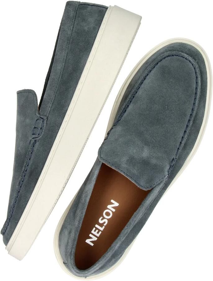 Nelson suede loafers licht blauw - Foto 5