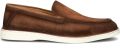 Nelson suède loafers cognac - Bruin