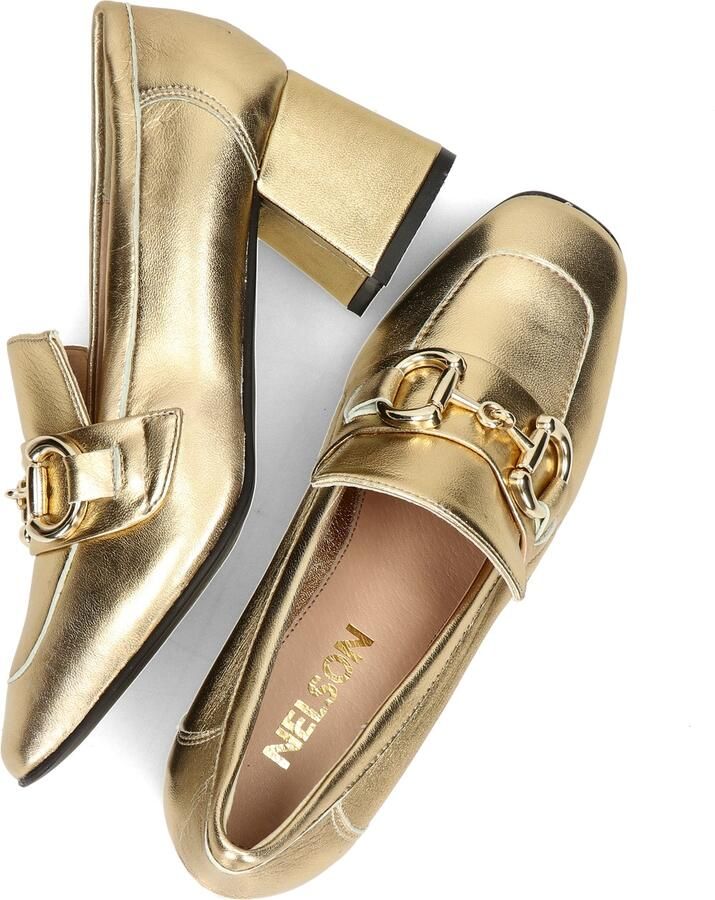 Nelson leren pumps met gesp goud - Foto 4
