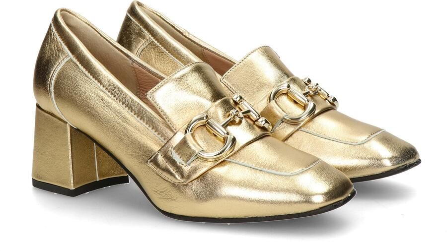 Nelson leren pumps met gesp goud - Foto 6