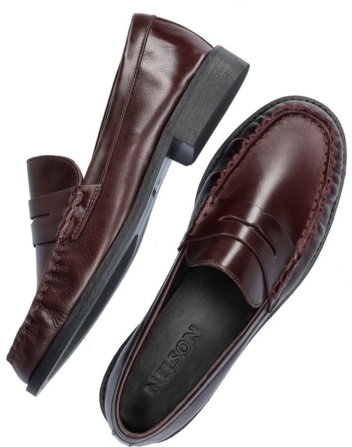 Nelson lakleren loafers bordeaux - Foto 4