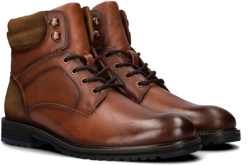 Nelson Nile leren veterboots cognac - Foto 2