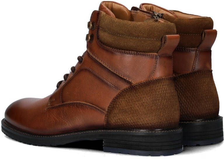Nelson Nile leren veterboots cognac
