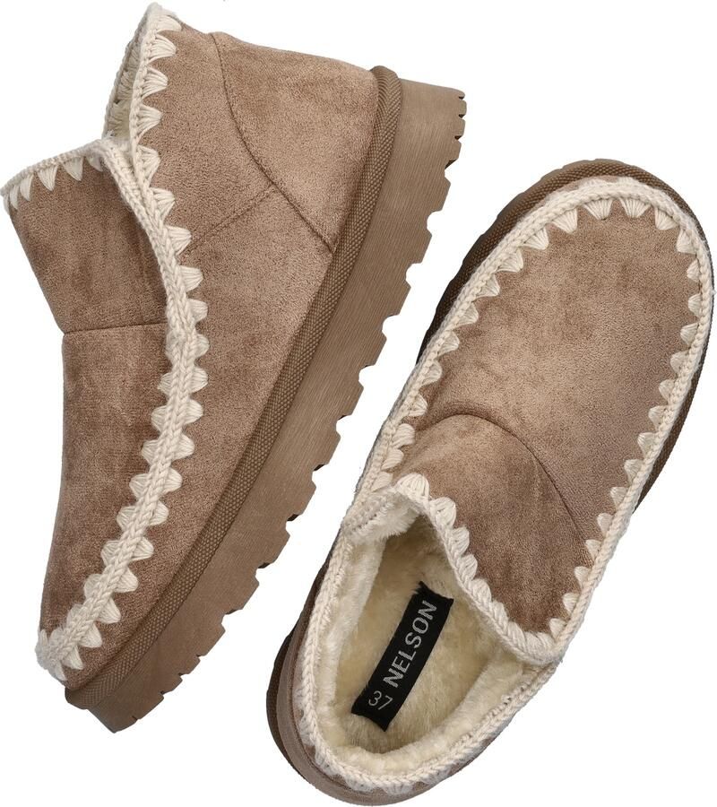 Nelson pantoffels taupe - Foto 3