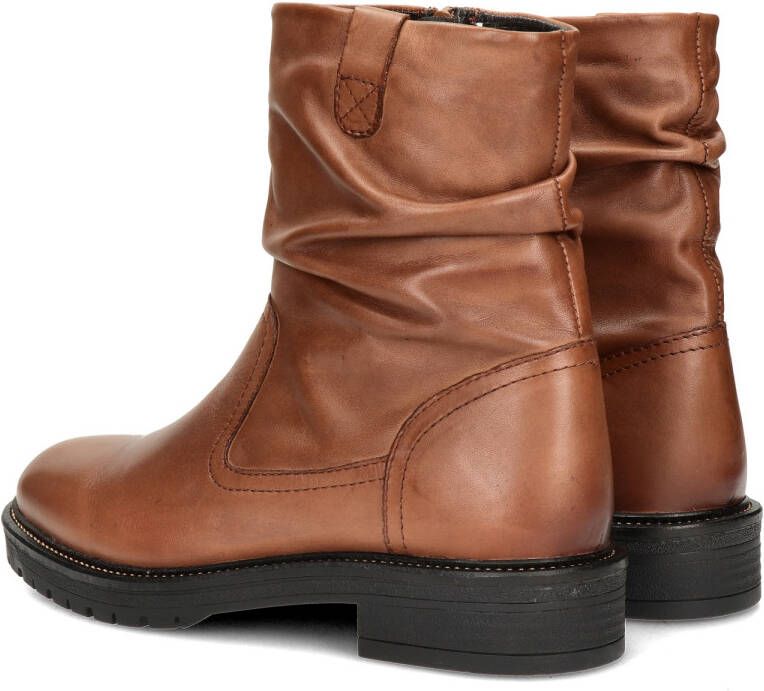 Nelson gevoerde leren enkellaarzen cognac - Foto 3