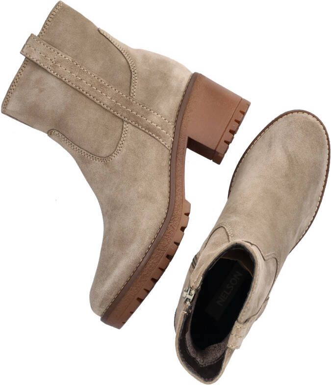 Nelson gevoerde suède enkellaarzen taupe - Foto 5