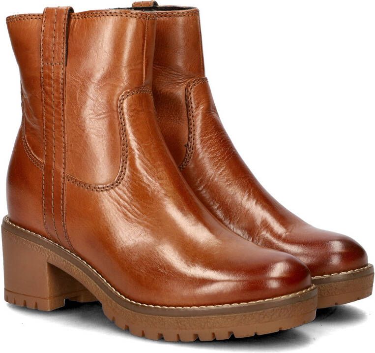 Nelson gevoerde leren enkellaarzen cognac - Foto 5