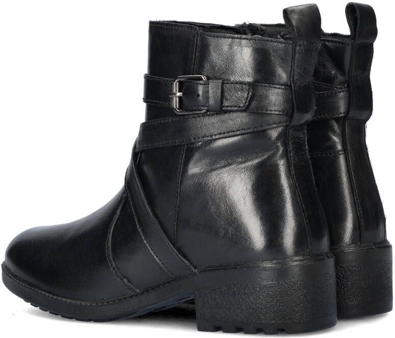 Nelson leren enkellaarzen zwart