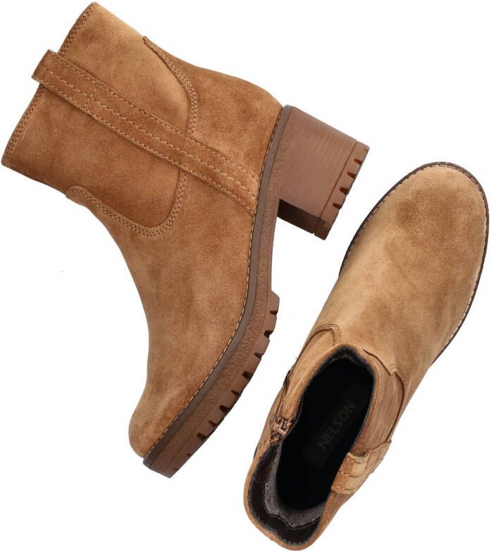 Nelson gevoerde suède enkellaarzen cognac - Foto 5