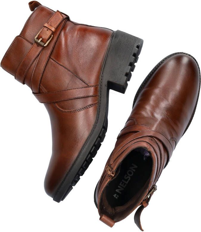 Nelson leren enkellaarzen cognac - Foto 4