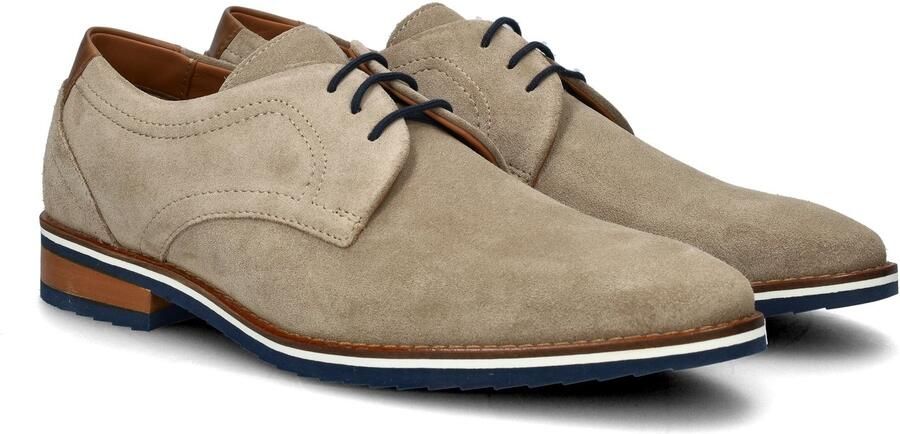 Nelson Roman suède veterschoenen beige - Foto 4
